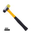 Blim Martillo Antirrebote de Doble Cara de Golpeo - 25mm - Cara de Poliuretano y Nylon - Mango de Fibra de Vidrio - Color Negro