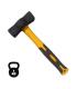 Blim Martillo de Acero al Carbono Forjado - Cabeza de 1 Kg - Superficie Templada - Mango de Fibra de Vidrio - Forma Ergonomica..