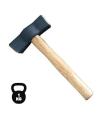 Blim Martillo de Carpintero - Cabeza en Acero al Carbono Forjado de 1 Kg - Superficie de Trabajo Templada - Mango de Madera - Ma