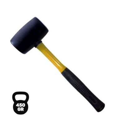 Blim Mazo para Trabajos Delicados - Peso 450G - Cabeza de Caucho - Mango de Fibra - Color Negro