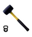 Blim Mazo para Trabajos Delicados - Peso 450G - Cabeza de Caucho - Mango de Fibra - Color Negro