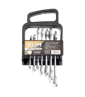 Blim Juego de 7 Llaves de Dos Bocas Metrica - Cabezales Ultrafinos - Mango en Forma de U - Marcas de Tamaño Unidireccionales ..