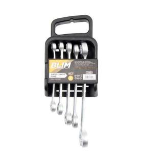 Blim Juego de 5 Llaves Fijas para Racores - Aleacion de Acero de Altas Prestaciones - Marcas de Tamaño Unidireccionales y Grande