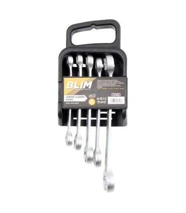 Blim Juego de 5 Llaves Fijas para Racores - Aleacion de Acero de Altas Prestaciones - Marcas de Tamaño Unidireccionales y Grande