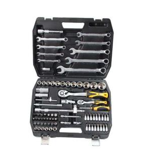 Blim Juego de Llaves y Vasos - 9 Llaves Combinadas - 13 Vasos 1/4 - 17 Cabezales con Punta - Color Negro