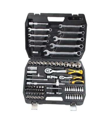 Blim Juego de Llaves y Vasos - 9 Llaves Combinadas - 13 Vasos 1/4 - 17 Cabezales con Punta - Color Negro