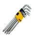 Blim Juego Llaves Torx Largas con Orificio 9 Piezas - Acero Cromo Vanadio Tratado y Templado - Superficie con Acabado Satinado..