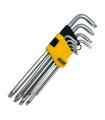 Blim Juego Llaves Torx Largas con Orificio 9 Piezas - Acero Cromo Vanadio Tratado y Templado - Superficie con Acabado Satinado -