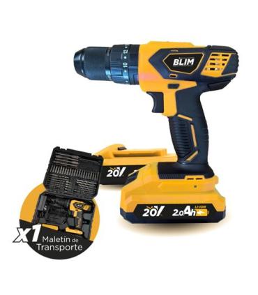 Blim Taladro Percutor 20V - 2 Baterias 2Ah + 50 Accesorios - Color Varios