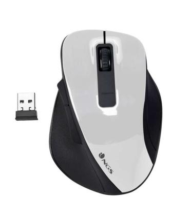 NGS Bow Raton Inalambrico USB 1600dpi - 4 Botones - Uso Diestro - Color Blanco/Negro