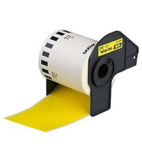 Brother DK44605 - Etiquetas Removibles Genericas de Tamaño personalizado - Ancho 62mm x 30,48 metros - Texto negro sobre fondo..