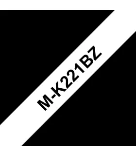 Brother MK221BZ Cinta No Laminada Generica de Etiquetas - Texto negro sobre fondo blanco - Ancho 9mm x 8 metros