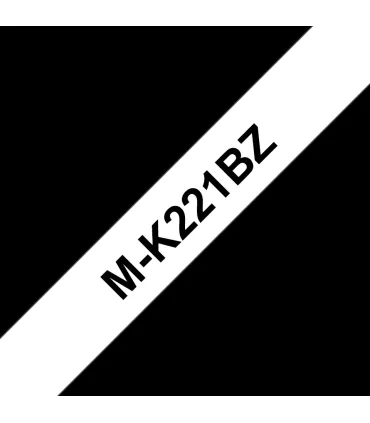 Brother MK221BZ Cinta No Laminada Generica de Etiquetas - Texto negro sobre fondo blanco - Ancho 9mm x 8 metros