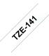 Brother TZe141 Cinta Laminada Generica de Etiquetas - Texto negro sobre fondo transparente - Ancho 18mm x 8 metros