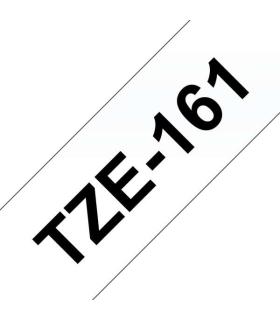 Brother TZe161 Cinta Laminada Generica de Etiquetas - Texto negro sobre fondo transparente - Ancho 36mm x 8 metros