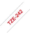 Brother TZe242 Cinta Laminada Generica de Etiquetas - Texto rojo sobre fondo blanco - Ancho 18mm x 8 metros