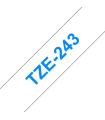 Brother TZe243 Cinta Laminada Generica de Etiquetas - Texto azul sobre fondo blanco - Ancho 18mm x 8 metros