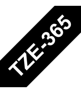 Brother TZe365 Cinta Laminada Generica de Etiquetas - Texto blanco sobre fondo negro - Ancho 36mm x 8 metros