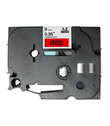 Brother TZe421 Cinta Laminada Generica de Etiquetas - Texto negro sobre fondo rojo - Ancho 9mm x 8 metros