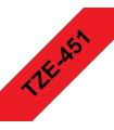 Brother TZe451 Cinta Laminada Generica de Etiquetas - Texto negro sobre fondo rojo - Ancho 24mm x 8 metros