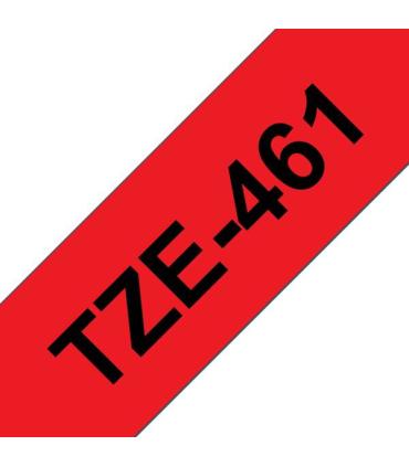 Brother TZe461 Cinta Laminada Generica de Etiquetas - Texto negro sobre fondo rojo - Ancho 36mm x 8 metros