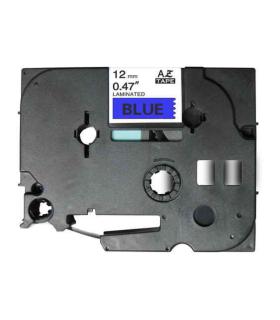 Brother TZe531 Cinta Laminada Generica de Etiquetas - Texto negro sobre fondo azul - Ancho 12mm x 8 metros