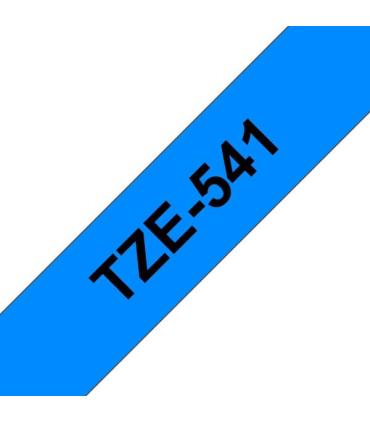 Brother TZe541 Cinta Laminada Generica de Etiquetas - Texto negro sobre fondo azul - Ancho 18mm x 8 metros