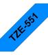Brother TZe551 Cinta Laminada Generica de Etiquetas - Texto negro sobre fondo azul - Ancho 24mm x 8 metros