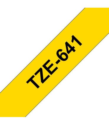 Brother TZe641 Cinta Laminada Generica de Etiquetas - Texto negro sobre fondo amarillo - Ancho 18mm x 8 metros