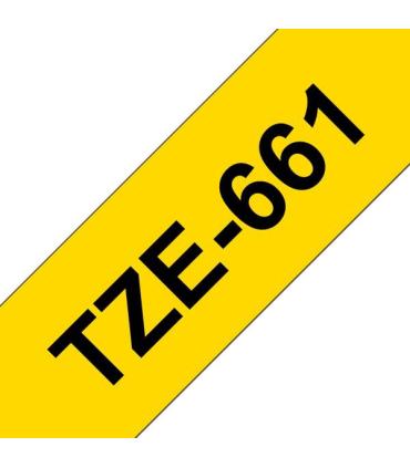 Brother TZe661 Cinta Laminada Generica de Etiquetas - Texto negro sobre fondo amarillo - Ancho 36mm x 8 metros