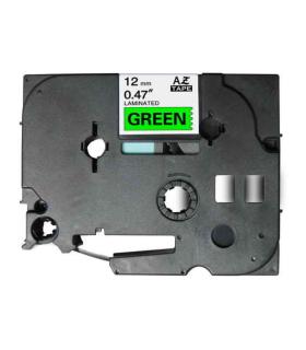 Brother TZe731 Cinta Laminada Generica de Etiquetas - Texto negro sobre fondo verde - Ancho 12mm x 8 metros