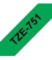 Brother TZe751 Cinta Laminada Generica de Etiquetas - Texto negro sobre fondo verde - Ancho 24mm x 8 metros