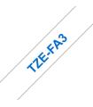 Brother TZeFA3 Cinta Textil Generica de Etiquetas - Texto azul sobre fondo blanco - Ancho 12mm x 3 metros