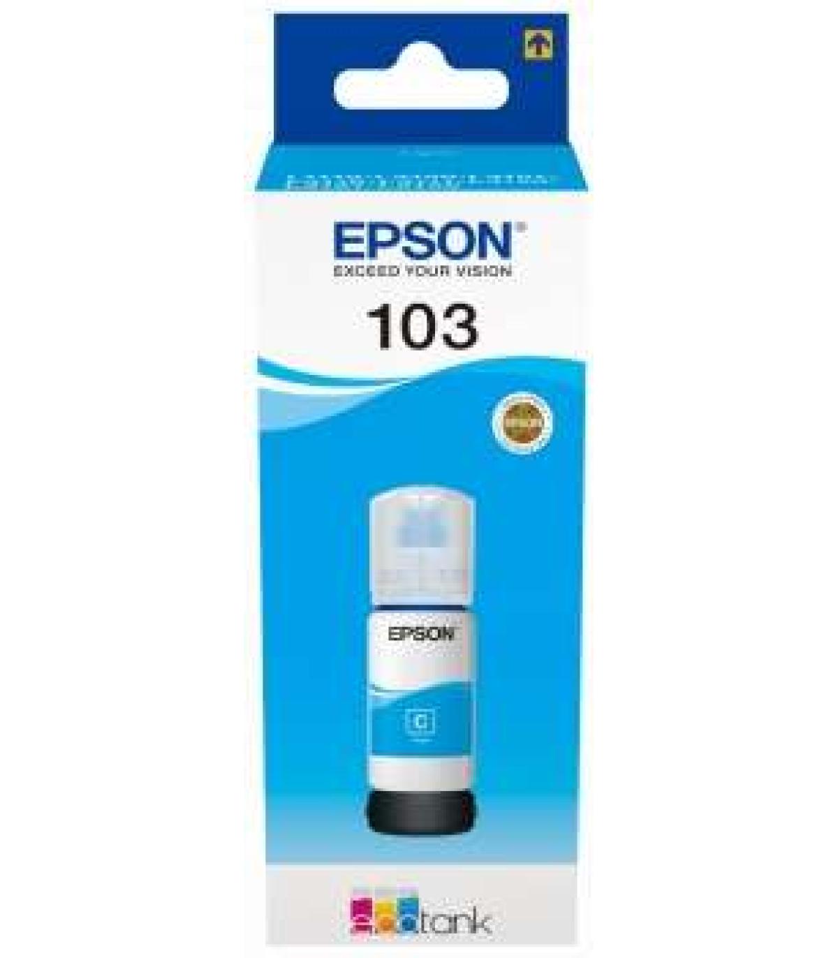Epson 103 Cyan Botella de Tinta Original - C13T00S24A10