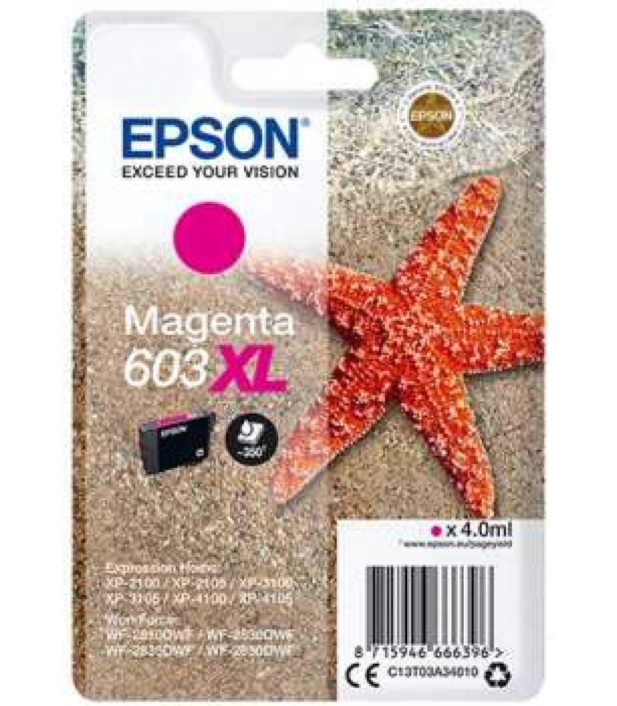 Epson 603XL Magenta Cartucho de Tinta Original - C13T03A34010