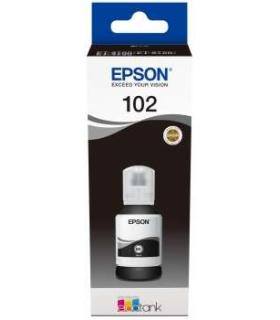 Epson 102 Negro Botella de Tinta Pigmentada Original - C13T03R140