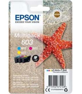 Epson 603 Pack de 3 Cartuchos de Tinta Originales - Cyan, Magenta, Amarillo - C13T03U54010