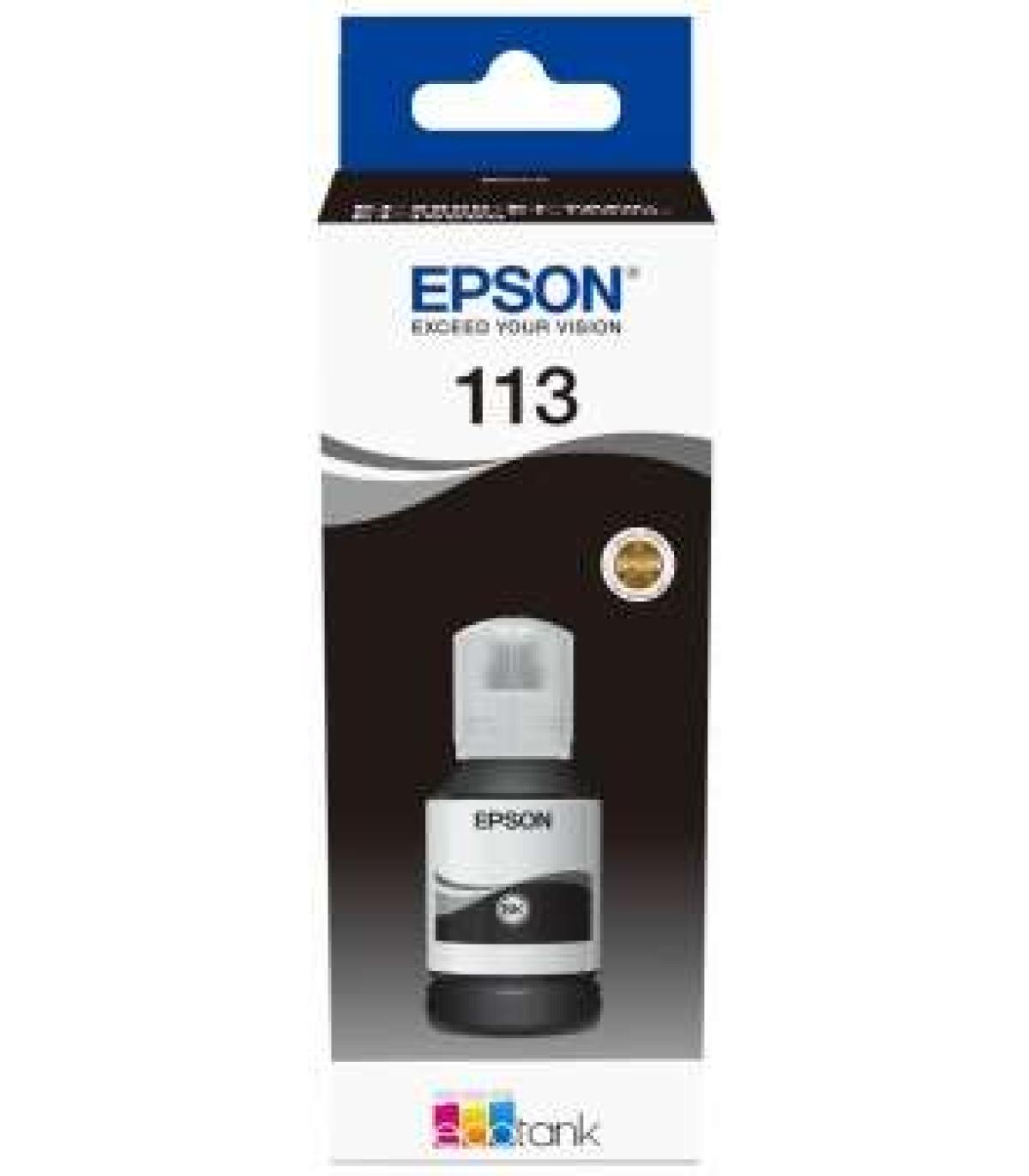 Epson 113 Negro Botella de Tinta Pigmentada Original - C13T06B140