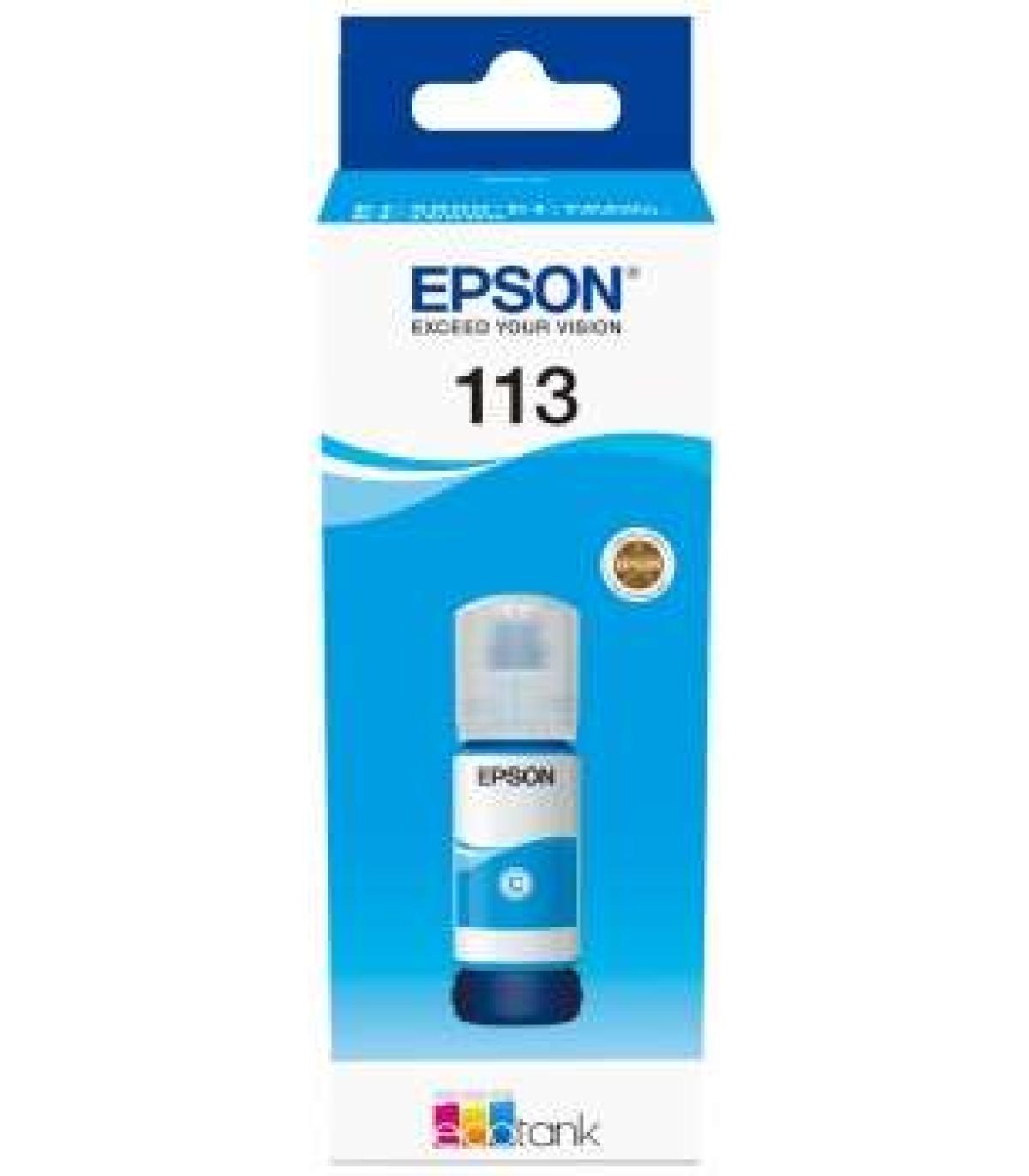 Epson 113 Cyan Botella de Tinta Pigmentada Original - C13T06B240