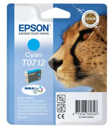Epson T0712 Cyan Cartucho de Tinta Original - C13T07124012