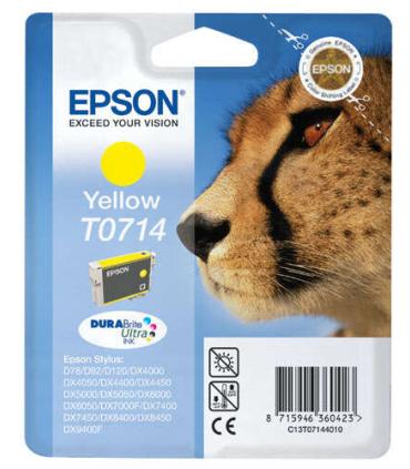 Epson T0714 Amarillo Cartucho de Tinta Original - C13T07144012
