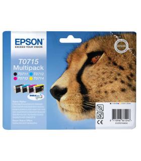 Epson T0715 Pack de 4 Cartuchos de Tinta Originales - C13T07154012