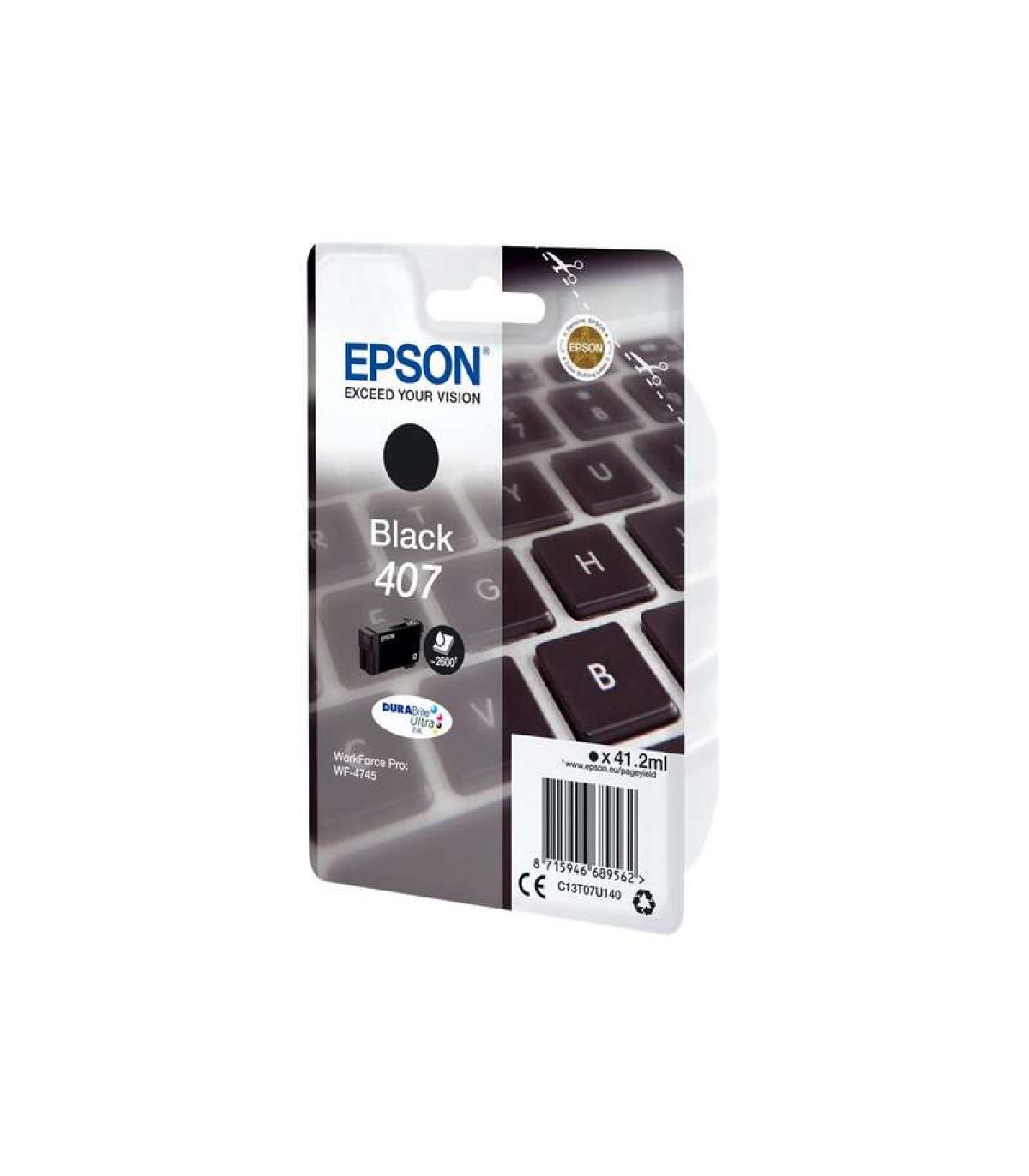 Epson 407 Negro Cartucho de Tinta Original - C13T07U140
