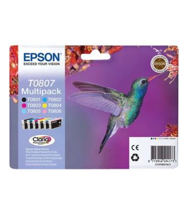 Epson T0807 Pack de 6 Cartuchos de Tinta Originales - C13T08074011