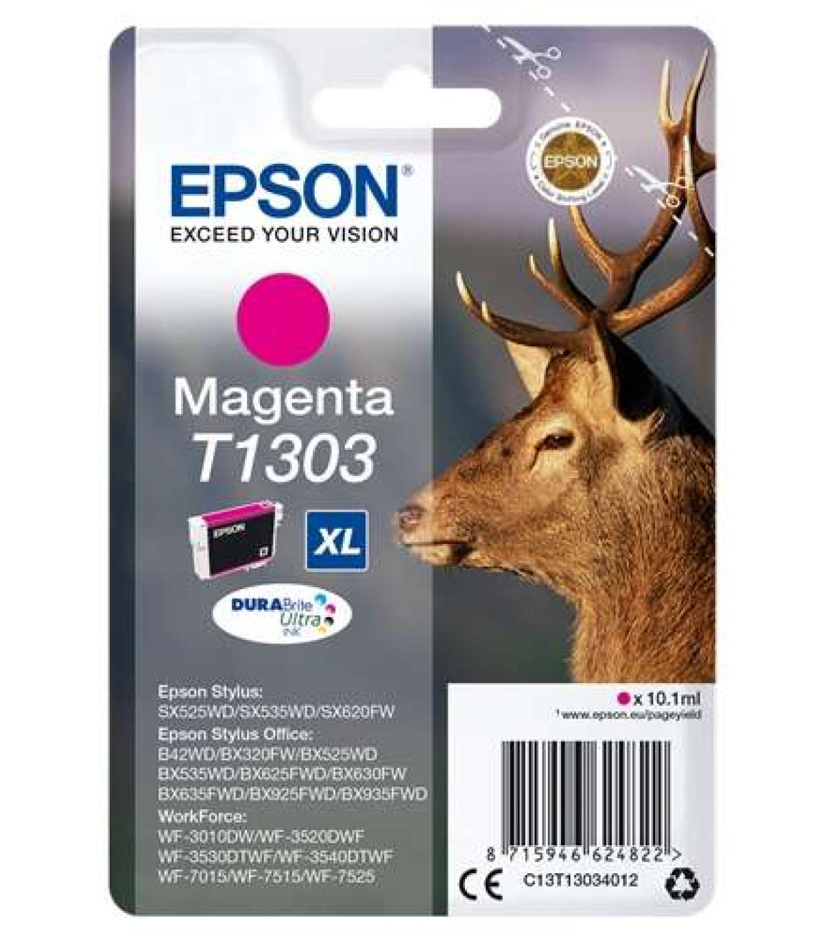 Epson T1303 Magenta Cartucho de Tinta Original - C13T13034012