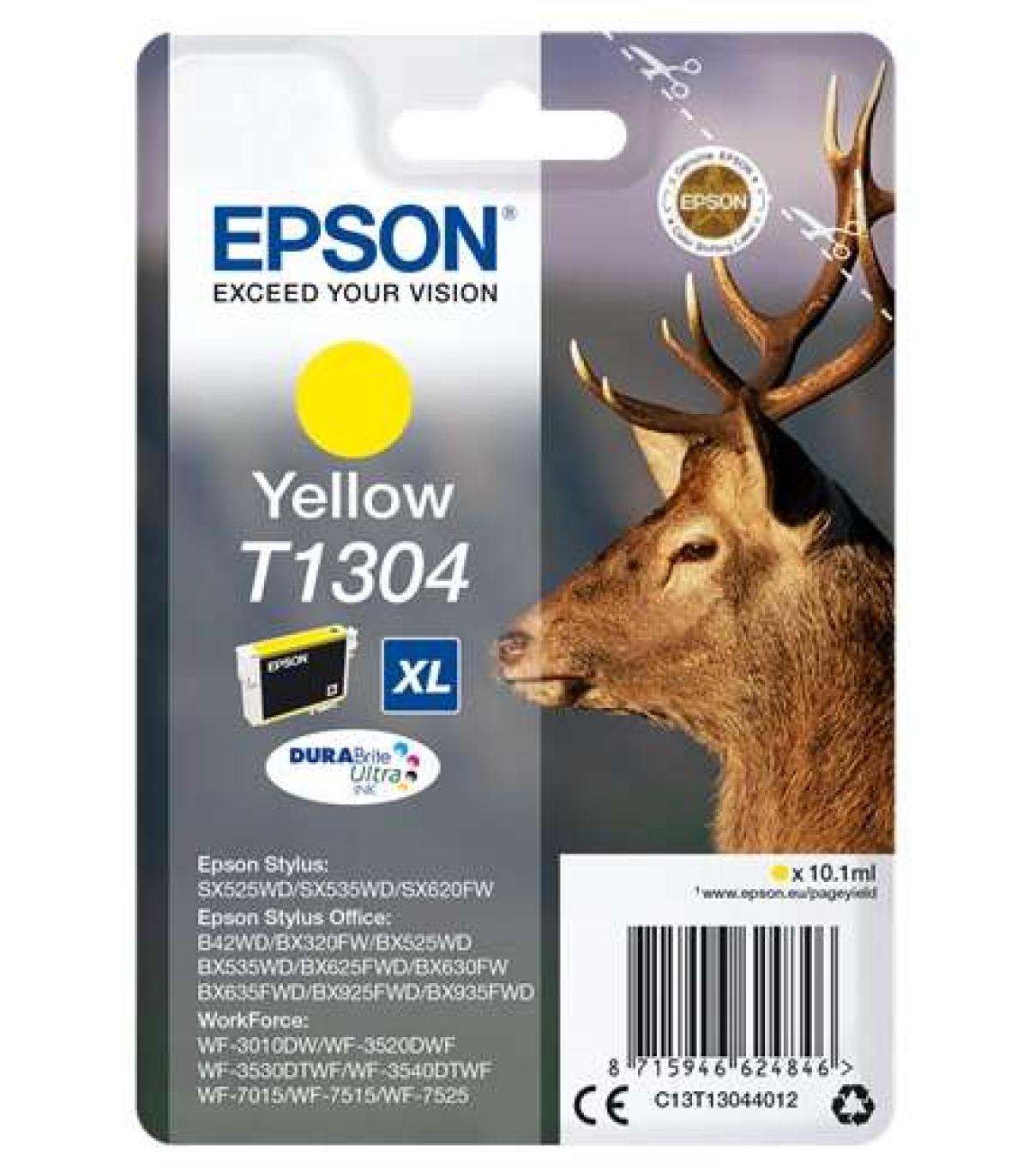 Epson T1304 Amarillo Cartucho de Tinta Original - C13T13044012