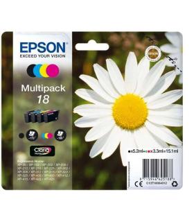 Epson T1806 (18) Pack de 4 Cartuchos de Tinta Originales - C13T18064012