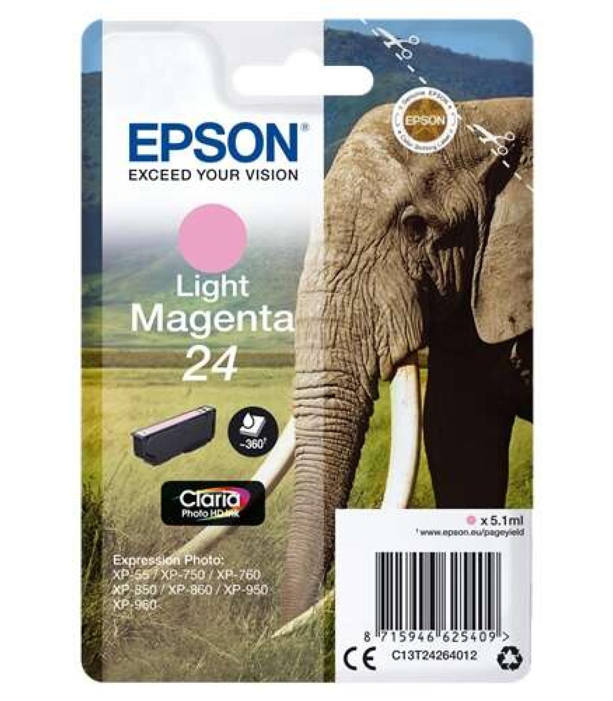 Epson T2426 (24) Magenta Light Cartucho de Tinta Original - C13T24264012