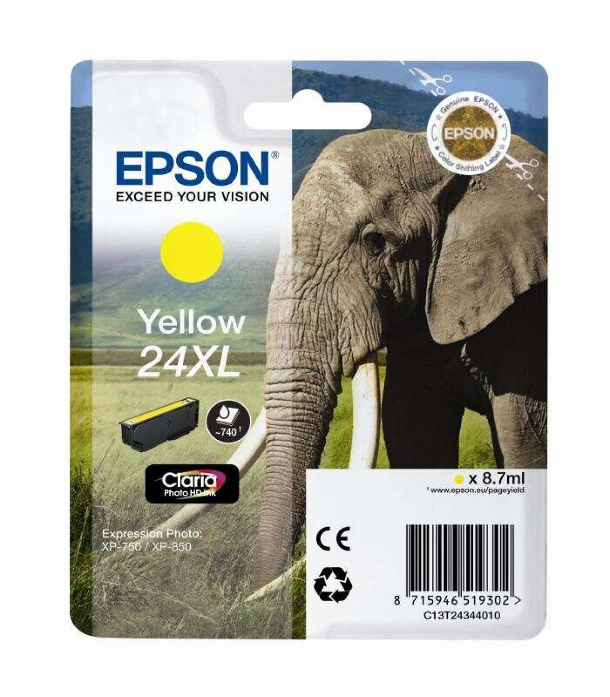 Epson T2434 (24XL) Amarillo Cartucho de Tinta Original - C13T24344012