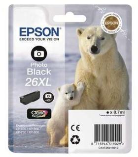 Epson T2631 (26XL) Negro Photo Cartucho de Tinta Original - C13T26314012